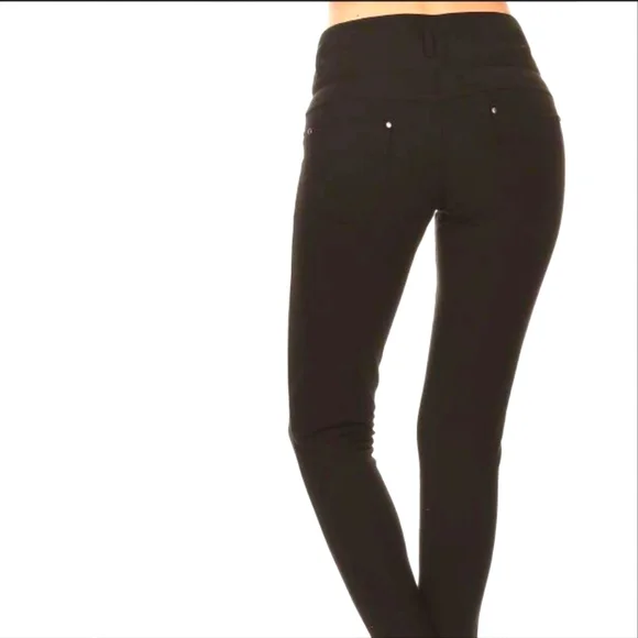 T & Y Women's High Waisted Jean Leggings - Picture 2 of 13